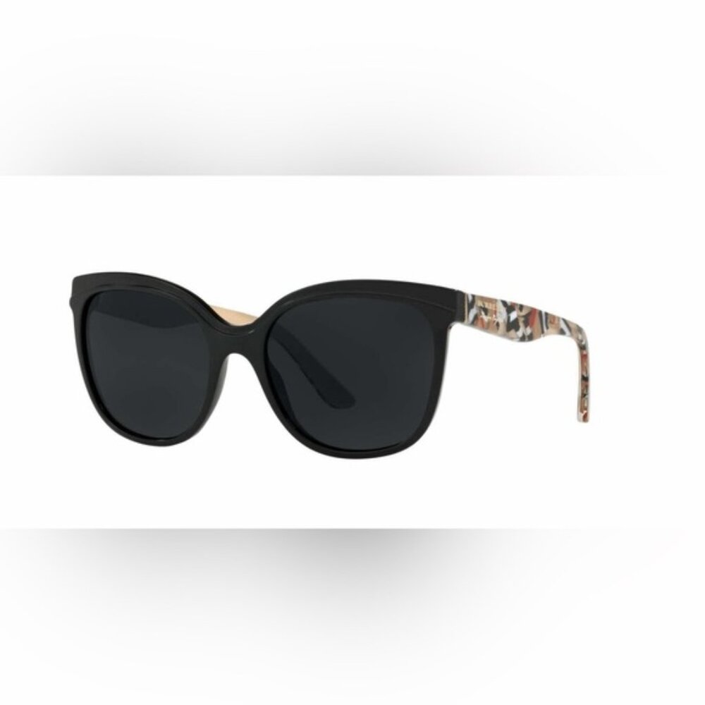 Burberry Cat-Eye Sunglasses – Black w/ Nova Check Temples | Like New | Case Incl
